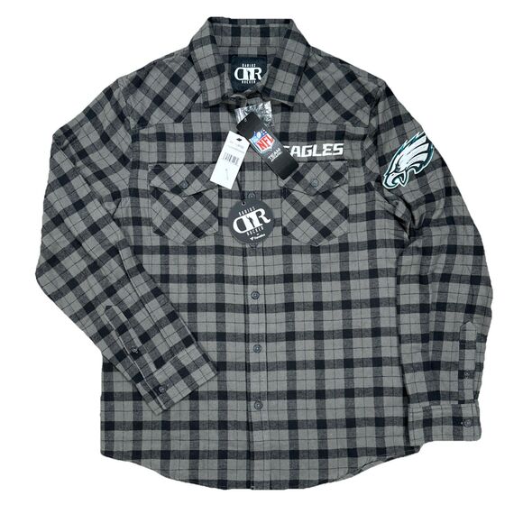 NFL - PHILADELPHIA EAGLES x Darius Rucker - Men's Gray Flannel SHIRT - Small - Picture 1 of 8